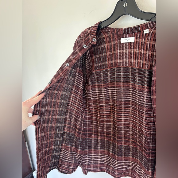 BILLY REID Plaid Italian Button Top Heritage Equestrian Academia Viscose Size XS - Picture 10 of 16